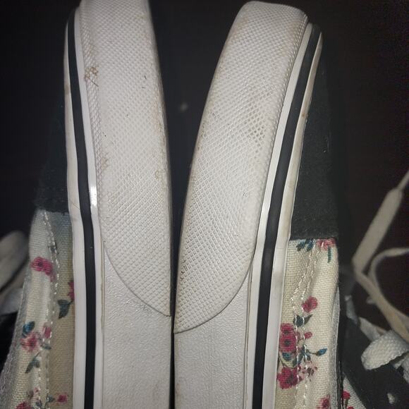 Vans Women's Old Skool Sneakers 8.5M Lace Up Ditsy Floral Skateboarding Black - Picture 11 of 16